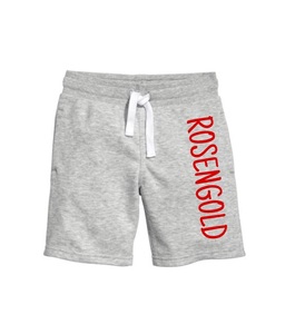 Pantalones Cortos Deportivos para Hombre, Color Gris Jaspeado, 100% Algodón, Cintura Elástica con Cordón, Casuales, Atléticos, Logotipo Personalizado en la Parte Delantera, ODM - Product Image 1