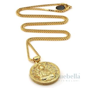 Collar de medallón budista de Plata de Ley 925 estilo Hip Hop Jasen para hombre diseño personalizado con colgantes y dijes de moissanita - Product Image 3