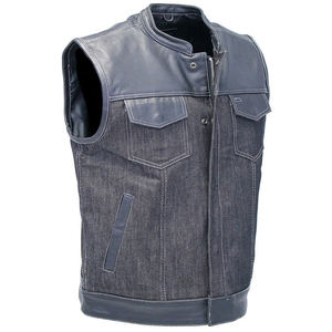 Gilet en cuir de moto pour hommes professionnels hiver véritable tissu disponible dans toutes les tailles couleurs Design gilet en cuir de moto - Product Image 4