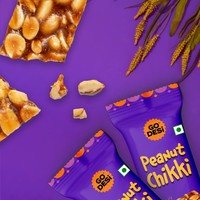 Barra de Chikki de Cacahuete Go Desi, Sin Conservantes ni Colorantes Añadidos, Dulces Indios Gajak con Jaggery, Dulces Gazak sin Tarro