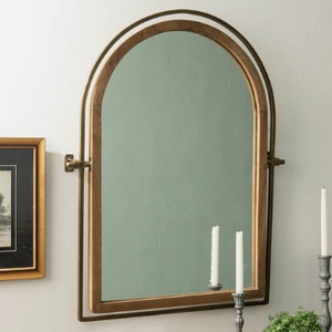 Miroir mural de luxe fait à la main avec bordure plaquée or Miroirs décoratifs au design unique directement d'Inde - Product Image 2