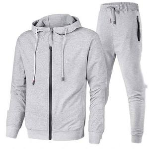 Costumes de sport pour hommes Offre Spéciale personnalisés couleur unie sweats à capuche à rayures chaud pour la peau confortable respirant Jogging Gym Fitness ensembles - Product Image 1