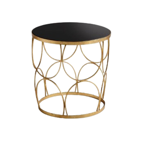 <b>Gold</b> Finished Metal <b>Side</b> <b>Table</b> Coffee <b>Tables</b> Home Decor Furniture Indoor and Outdoor Living Room and Lobby Furniture - Product Image 2