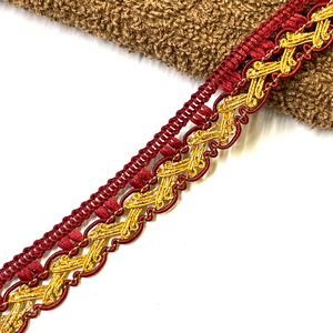 อุปกรณ์เย็บผ้า งานปัก ลูกไม้ปักเลื่อม กลิตเตอร์ สีทองเมทัลลิก แต่งขอบโครเชต์ ขนาด 20 มม. สำหรับรองเท้าผู้หญิง ขายส่ง - Product Image 1