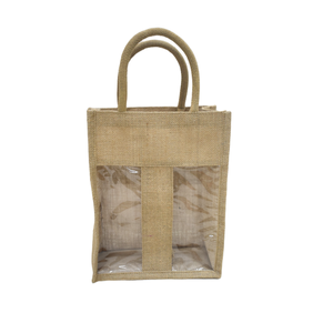 Direct de l'usine du Bangladesh 100% Tissus de jute Sac à vin Conception et impression de taille personnalisée disponibles pour une utilisation commerciale - Product Image 2