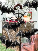 Vente en gros chauve-souris géante Halloween chauve-souris noire ballons en aluminium pour la décoration