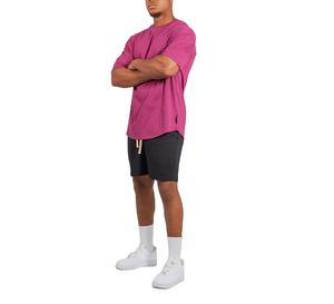 เสื้อยืดโอเวอร์ไซส์ของผู้ชายสีพื้นระบายได้ดี2025สำหรับฤดูร้อนเสื้อยืด100% พิมพ์ลายแบบกำหนดเอง - Product Image 1