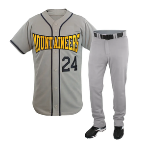 Uniforme deportivo personalizado para hombre, pantalones de jersey con bordado y botones, ropa de béisbol y softbol transpirable - Product Image 2