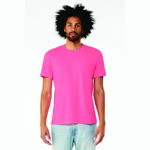 52% Airlume Combed and RingSpun Cotton 48% Poly 32 Single 4.2 ozNeon PinkUnisex CVC Short Sleeve T-Shirt