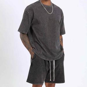 World Tracksuits Summer Two 2 Piece Short Set acid Puff Print Sweatsuit Oversized t <b>Shirt</b> and Shorts Tshirts Track Suit for Men - Product Image 6