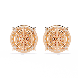 Boucles d'oreilles en or 18 carats brillantes avec diamant de laboratoire, boucles d'oreilles de qualité supérieure - Product Image 1