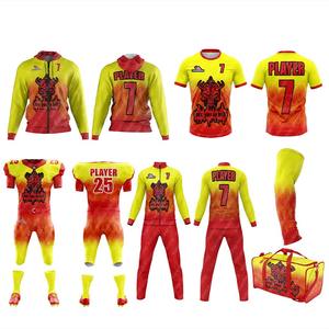 Paquete de uniforme de fútbol americano de sublimación personalizada con conjunto combinado de bolsas de fútbol Americano Superior de compresión OEM - Product Image 1