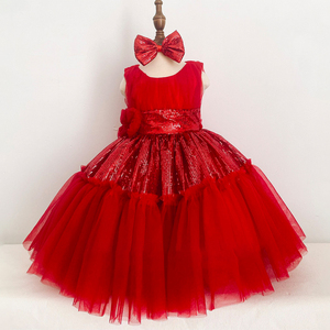 ชุดเดรสปาร์ตี้ลายดอกไม้สำหรับเด็กผู้หญิงชุดเดรสเจ้าหญิงพิมพ์ลายดอกไม้แขนกุดสำหรับฤดูร้อน - Product Image 1