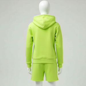 <b>Applique</b> Embroidered Distressed Patch Hoodie Acid Wash Vintage Hoodies Shorts Set 2 Piece Short Set for Men Custom Logo - Product Image 5