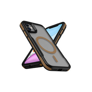 Coque en silicone souple de luxe compatible MagSafe pour iPhone 12 13 Pro Max & Plus, bord coloré pour protection airbag - Product Image 1