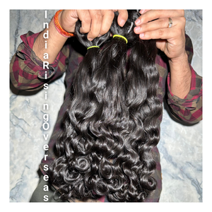 Bán buôn 100% bất tự nhiên nguyên liệu Ấn Độ xoăn lượn sóng tóc 15A lớp cơ thể sóng Trinh Nữ phần mở rộng tóc con người bó - Product Image 2