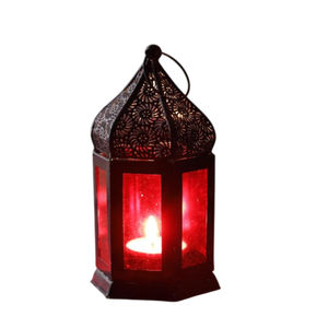 Decoraciones de iluminación interior de Metal de hierro marroquí de alta calidad Diseño estándar Linternas de Mesa para el hogar Lámparas Vela Navidad - Product Image 5