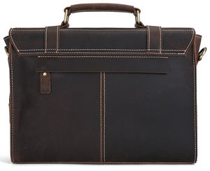 Sacoche en cuir multifonctionnelle de grande capacité pour ordinateur portable Sac en cuir véritable de qualité supérieure de l'exportateur indien - Product Image 5