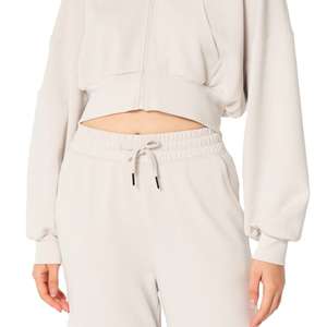 Vente en gros Vêtements de sport pour femmes Sweat à capuche sans manches respirant uni à séchage rapide pour femmes Débardeur court à capuche - Product Image 4