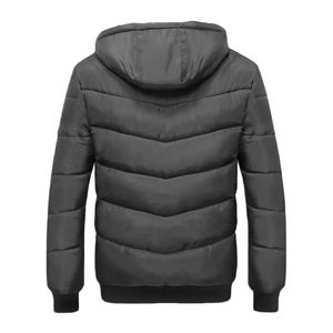 Parka ligera y resistente al agua personalizada para hombre, chaqueta acolchada empacable con capucha de invierno para el trabajo, a prueba de viento, gruesa y cálida - Product Image 4