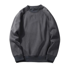 Suéter de cuello redondo de algodón 100% de punto con logotipo personalizado de alta calidad para hombres para otoño directo Bangladesh OEM Bienvenido - Product Image 2