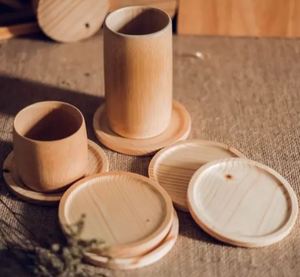 New Arrival Polished Pure Wooden <b>Coasters</b> <b>Set</b> With Holder <b>Coaster</b> <b>and</b> <b>Placemats</b> Reusable Mats & Pads for Home Decoration - Product Image 5