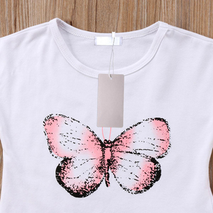 2 uds. De Camiseta de manga corta con cuello redondo y estampado de verano, traje de falda con estampado completo para niñas pequeñas - Product Image 3