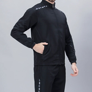 Vêtements de sport d'hiver à motif solide pour hommes vente en gros de survêtements de fitness avec fermeture à cordon - Product Image 6