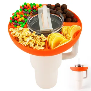 Reusable Stanley Cup Accessories Snack Ring Silicone Tumbler Snack Tray Snack Bowl for Stanley Cup