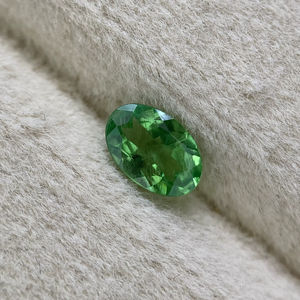 Certified Amazing 6x4 MM Natural Green Garnet Tsavorite Oval Shape Cut Stone With Excellent Color Loose Gemstones 0.45 Carat - Product Image 1