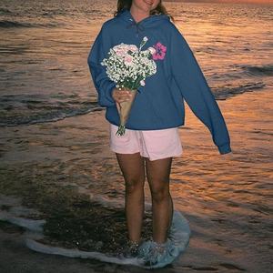 Nouveauté, sweat à capuche surdimensionné à épaules tombantes, imprimé avec un logo personnalisé, en molleton de coton, sweat à capuche d'hiver pour femmes, fabriqué au Bangladesh - Product Image 4