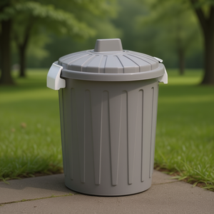 Cubo de Almacenamiento Dove Gray BLIM de 23 Litros con Tapa de Clip, Cubo de Basura Cuadrado Moderno con Pedal para Interiores y Exteriores BD001L02300198 - Product Image 3