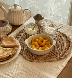 Mantel individual de calabaza de ratán al por mayor, mantel de mimbre tejido a mano para decoración de comedor de otoño Acción de Gracias y Halloween - Product Image 4