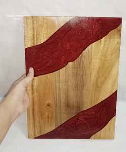 Planche à découper en bois et résine époxy robuste Planche à découper professionnelle pour les cuisines de restaurants et d'hôtels Planche de service - Product Image 4