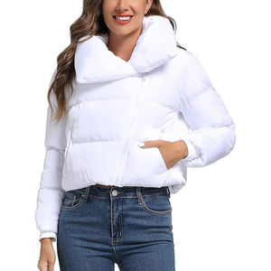 Top dernière qualité mode chaud court femmes doudoune noir nouveau Design respirant court femmes matelassé doudoune OEM - Product Image 1