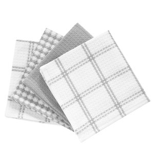 Ensemble de torchons en coton gaufré imprimé par sublimation personnalisée torchons de cuisine brodés réutilisables pour le nettoyage de la vaisselle - Product Image 5