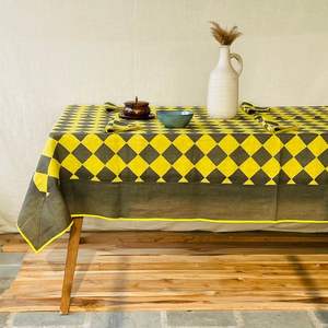 Mantel de Algodón Hecho a Mano en India, Hermoso Mantel de Algodón Estampado a Mano para Bodas, Mantel en Venta - Product Image 1