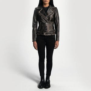 Veste en cuir moderne pour femmes avec logo personnalisé de qualité supérieure, parfaite pour les détaillants et les acheteurs mondiaux - Product Image 3