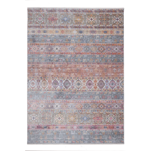 Alfombra Oriental Vintage con Aspecto Desgastado, Tono Gris Neutro y Tonos de Óxido, Alfombra Rectangular Tradicional para Pasillo, Material PP - Product Image 3