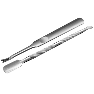 Poussoir à cuticules à Double extrémité en acier inoxydable avec nettoyant pour ongles pour manucure pédicure outils professionnels de soin des ongles - Product Image 4