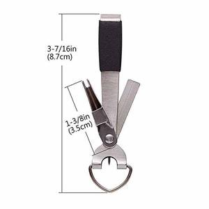 Coupe-ligne de pêche avec outil de nouage rapide, pinces en acier inoxydable à poignée souple - Product Image 4