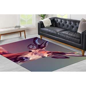 Alfombra con Estampado de Ciervo Poligonal: Temática Animal, Antideslizante, Grande, Delgada, Impresa en 3D, Alfombra de Chenilla - Product Image 3