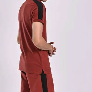 Polo en coton de couleur noire en gros, logo brodé personnalisé, t-shirt uni, polo blanc uni à manches courtes pour hommes - Product Image 6