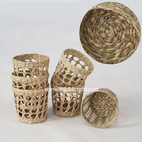Nouveauté 2026 : Ensemble de porte-gobelets et paniers de rangement vintage en jonc de mer écologique - Caryln 0084935825297 Décoration d'intérieur