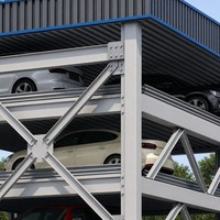 Système de stationnement automobile multi-étages en structure métallique personnalisable et parking