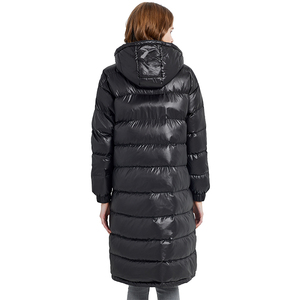 Meilleure vente Veste bouffante à capuche en fourrure pour femme Manteau en duvet matelassé respirant Veste d'hiver longue et chaude avec capuche - Product Image 4