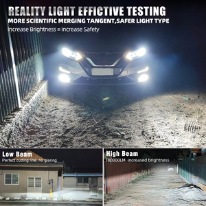 Phare Led Auto 200W H1 H13 12V Luces Auto Para 9005 9006 H11 H7 H4 Ampoule de phares Led pour voiture - Product Image 3