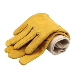 Guantes de seguridad de cuero de piel de cabra de nuevo estilo, guantes de apicultor, mangas ventiladas, puños ignífugos a prueba de picaduras para Protección Laboral - Product Image 3