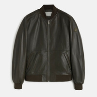 Blouson aviateur en cuir véritable pour homme, à capuche, chaud, confortable, tendance, construction robuste, idéal pour l'hiver