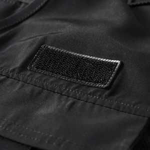 2025 Chaleco de trabajo de seguridad de alta visibilidad bolsillo reflectante negro ropa exterior informal con botón decoración logotipo personalizable - Product Image 5